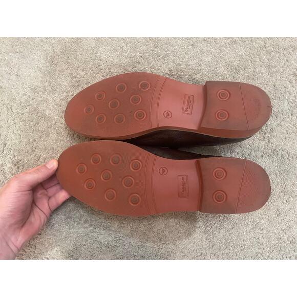 Brooks Brothers Textured Leather Penny Loafers in Brown. Size 12 main image 2